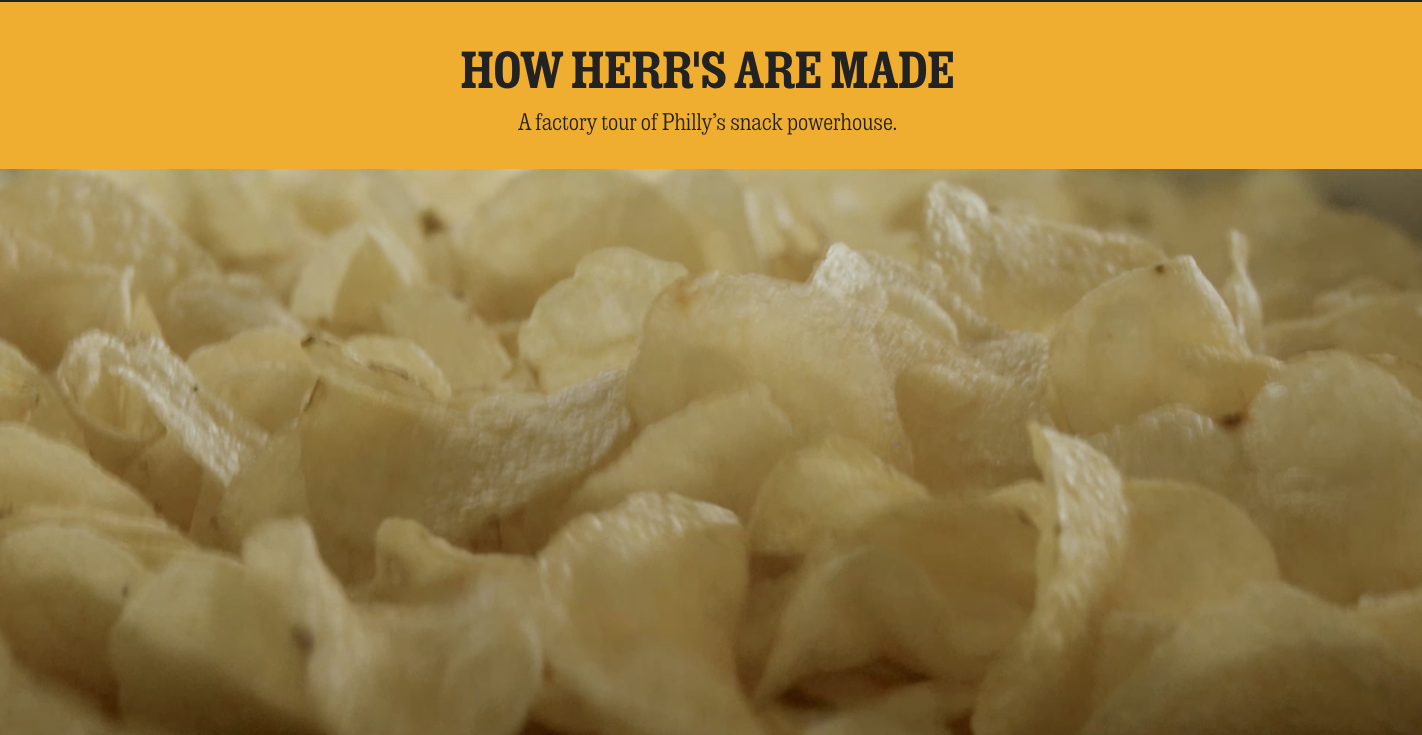Stack of Herr's potato chips