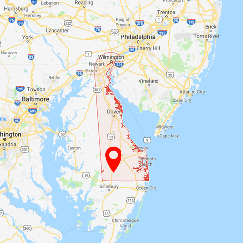 Map of the Herr's Delaware Branch