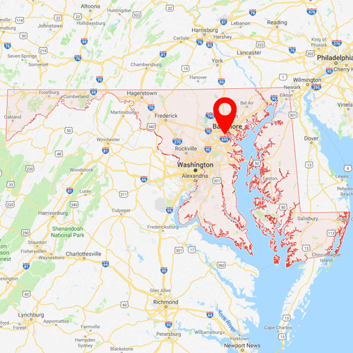 Map of the Herr's Maryland Branch