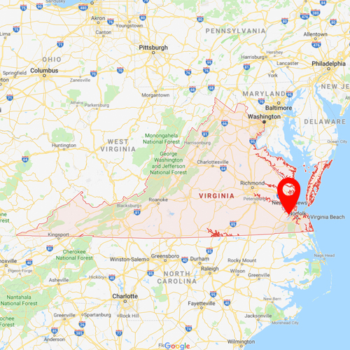 Map of the Herr's Virginia Branch