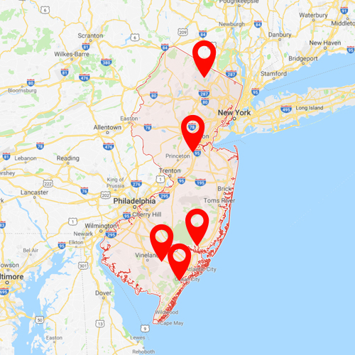 Map of Herr's New Jersey Branches